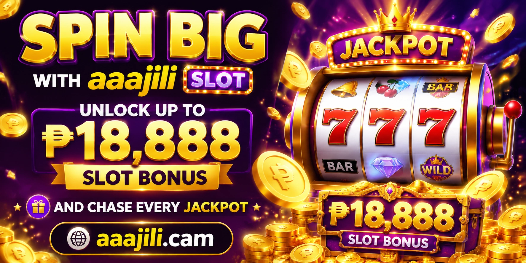 Classic slot style with fruit symbols and simple reels